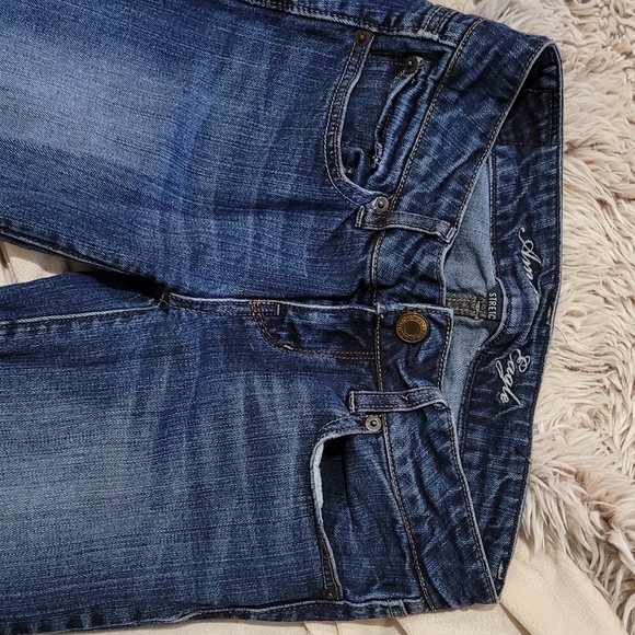 American Eagle Medium Straight Leg Jeans Size 0 S - Picture 3 of 9
